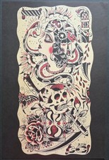 Original 2005 Bruno Todisco Traditional Tattoo Flash LARGE SIZE Print, Poster.