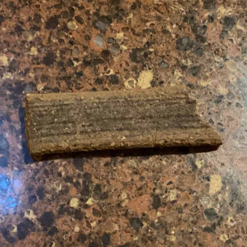 Slightly nibbled on dog treat