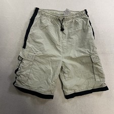 Vintage Puma Shorts Boys XL 18-20 Nylon Cargo Green Vented Mesh 8.5” Inseam 90’s