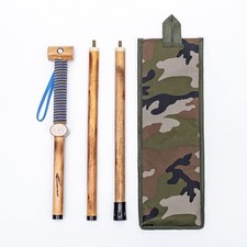 3 Pieces Detachable Hardwood Walking Stick Cross Head with a Compass Nature ...