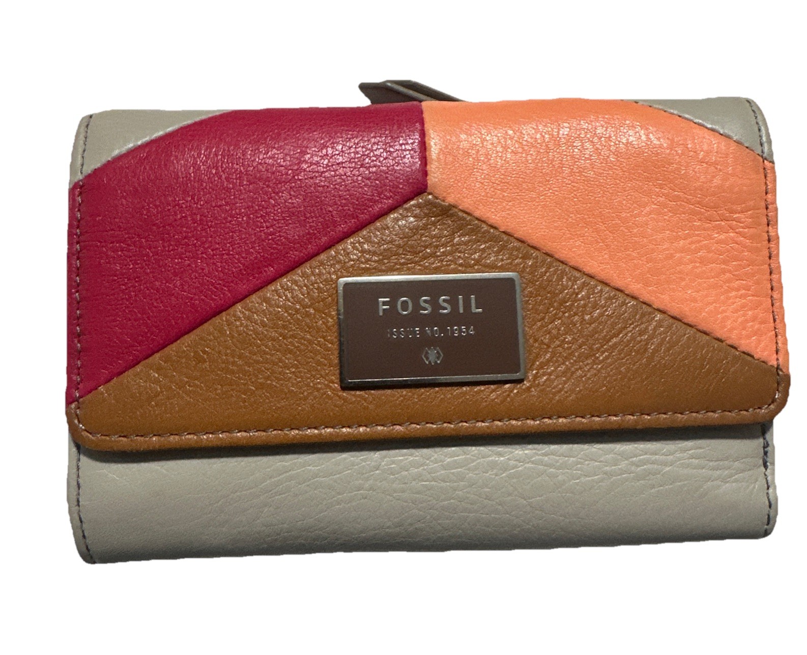 2 Fossil Wallets Dawson Pebbled Leather Green & M… - image 14