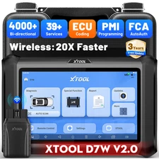 XTOOL D7W V2.0 Wireless Car Bidirectional Full System Diagnostic Tool 39+ Resets