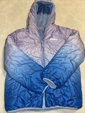 Eddie Bauer Reversible Hooded Fleece / Puffer Jacket Youth Kids Girls L 14/16