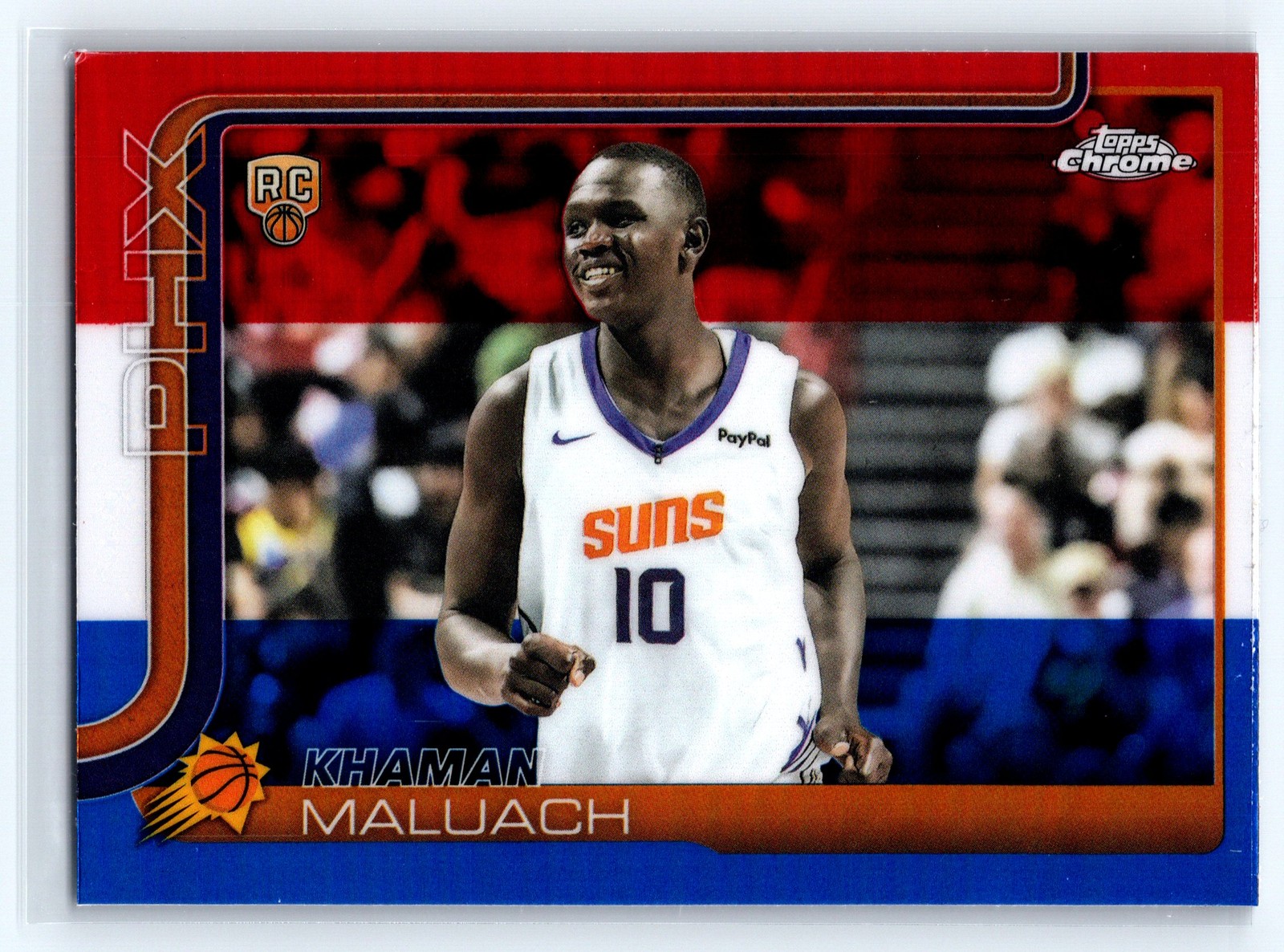 2025-26 Topps Chrome Khaman Maluach Red White Blue #260 RC Rookie Phoenix Suns