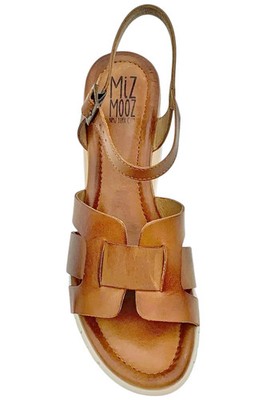 Miz Mooz Women's Leather Wedge Sandals Mackenzie Brandy | eBay