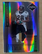 2006 Leaf Limited #62 Fred Taylor Game Worn Jersey Prime Patch /30 4 Color