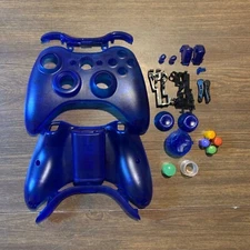 Microsoft Xbox 360 Controller Full Replacement Shell Cover Buttons Parts Blue