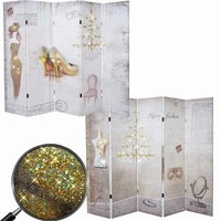 Foto-Paravent Vintage, Raumteiler Trennwand, Retro Mvg-Zertifiziert 180X200Cm