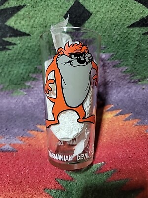 Vintage 1973 Looney Toons Taz Tasmanian Devil Drinking Glass Pepsi