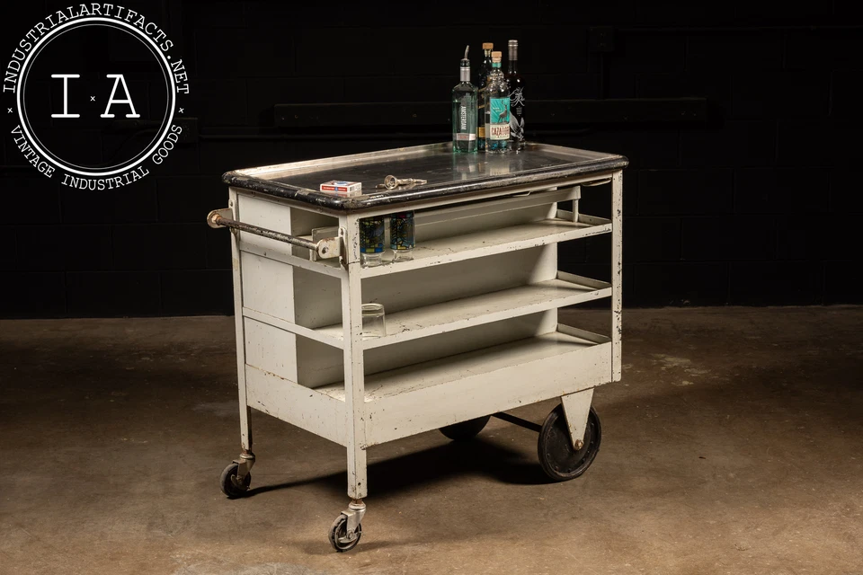 c. 1920 年代滚动式医疗酒吧推车 — 第 2/4 张图片