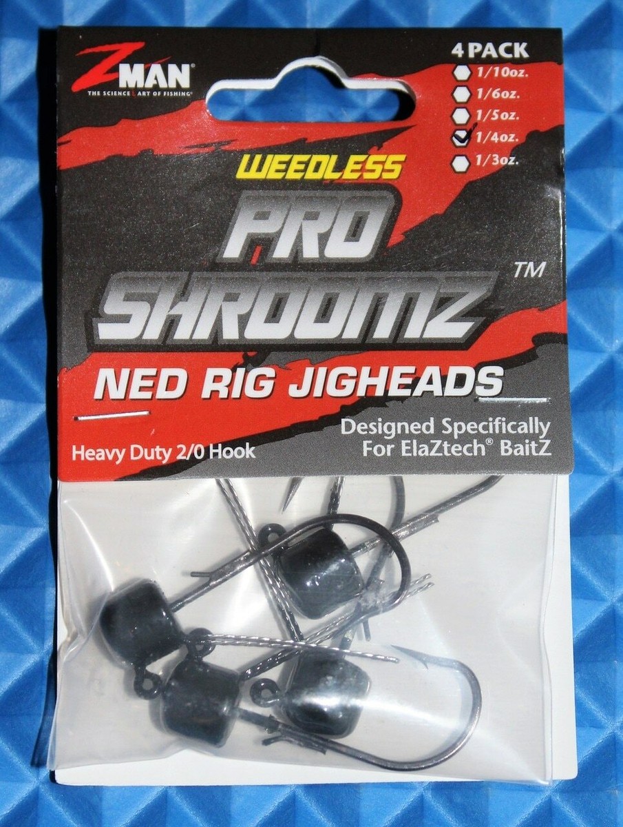 Z-Man Fphw14-01pk4 Weedless Green Pumpkin 1/4oz Fishing Jig Head