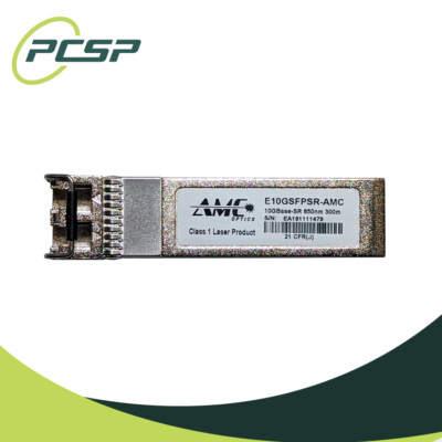 Lot of 4 AMC Optics 10G SFP+ Transceiver 850nm E10GSFPSR-AMC Dell P/N MHNNF