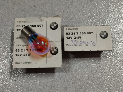 BMW E36-E38-E39 bulbs(3) blue 12V 21W !!NEW!! !!GENUINE!! 63217160907