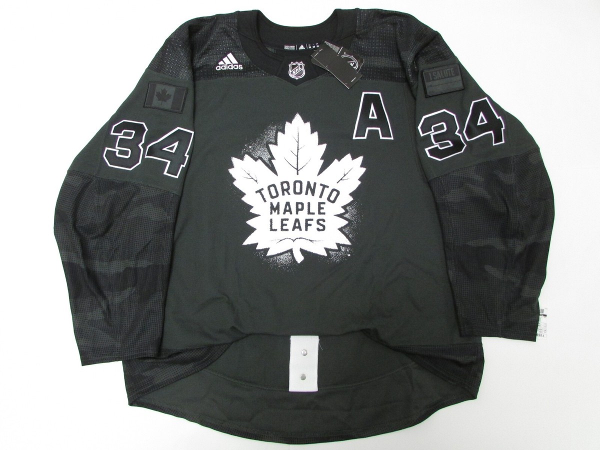 MATTHEWS TORONTO MAPLE LEAFS ADIDAS CAMO JERSEY SIZE 58