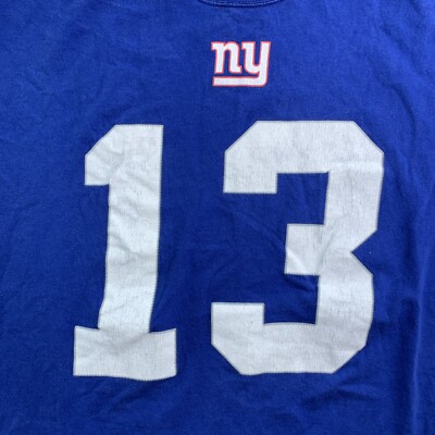 New York Giants Beckham Jr Football T-Shirt Mens Size XL Blue