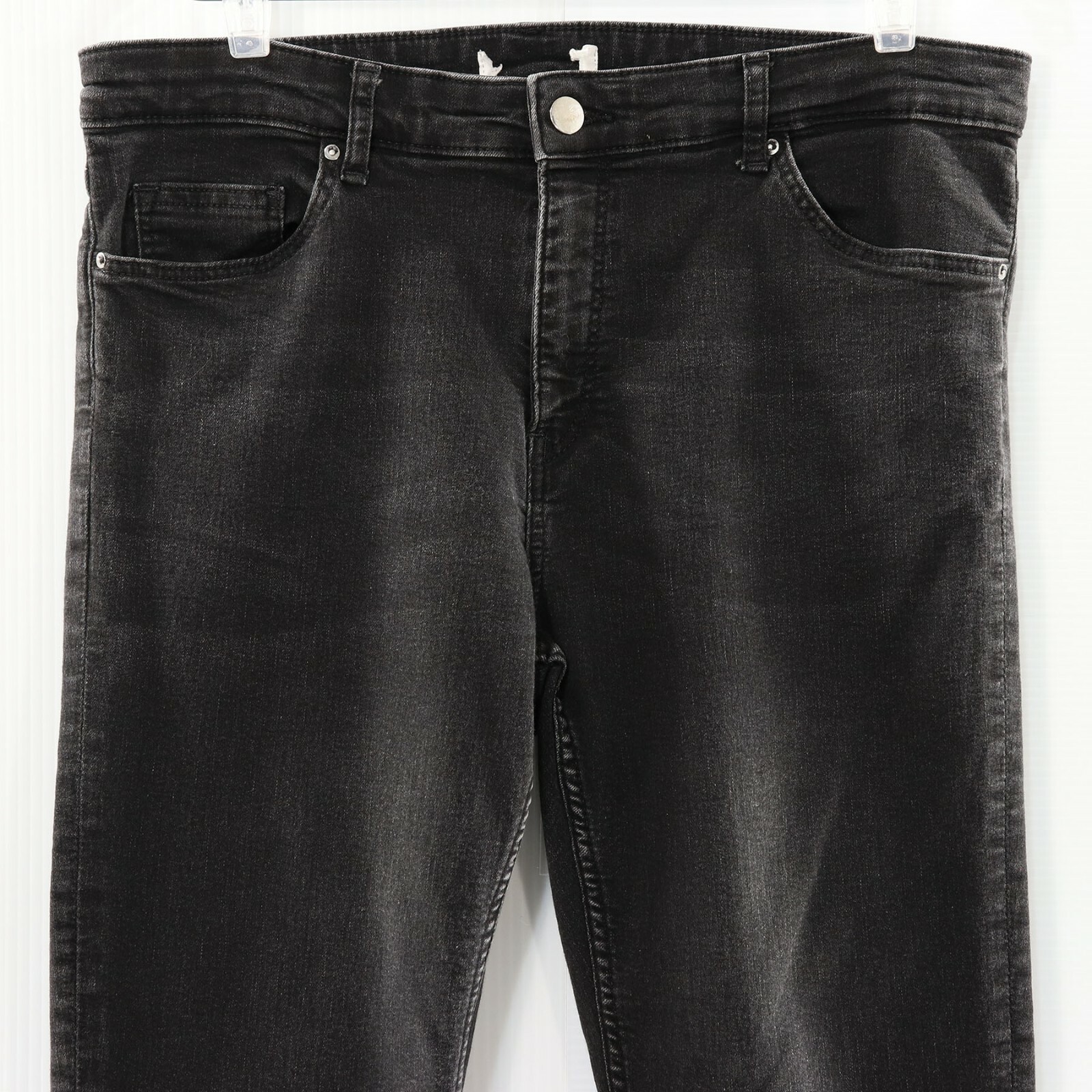 H & M Womens Black Jeans Jeggings 12 Slim Fit Stretch 29" Inseam 32" Waist Denim thumbnail 2