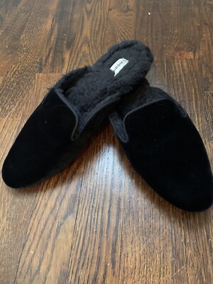 Birdies  The Phoebe  Black Velvet Slide On Mule Women s Size 9 Great Condition!