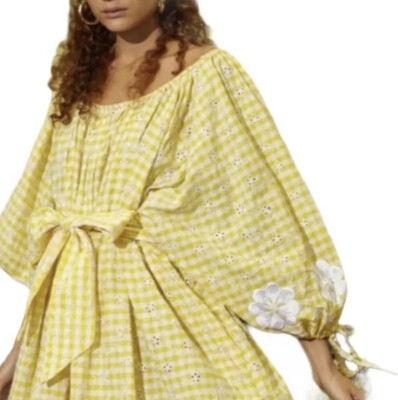 Innika Choo Frida Burds Yellow Gingham Dress size 1. | eBay Innika Choo Frida Burds Yellow Gingham Dress size 1. | eBay
