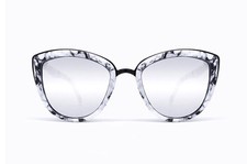 NEW QUAY My Girl Marble/Silver Mirror Sunglasses