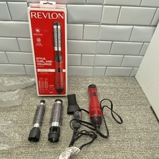 Revlon Style Curl Volumize Curling Iron Tool Ceramic Hot Air Kit Attachments