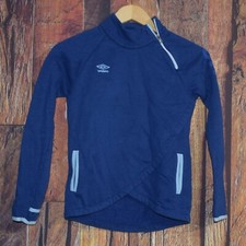 UMBRO Girls Size L 10/12 Mock-Neck Cross Bottom SWEATSHIRT
