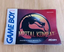 Mortal Kombat Instruction Booklet ONLY! (Game Boy, GB) Original Manual