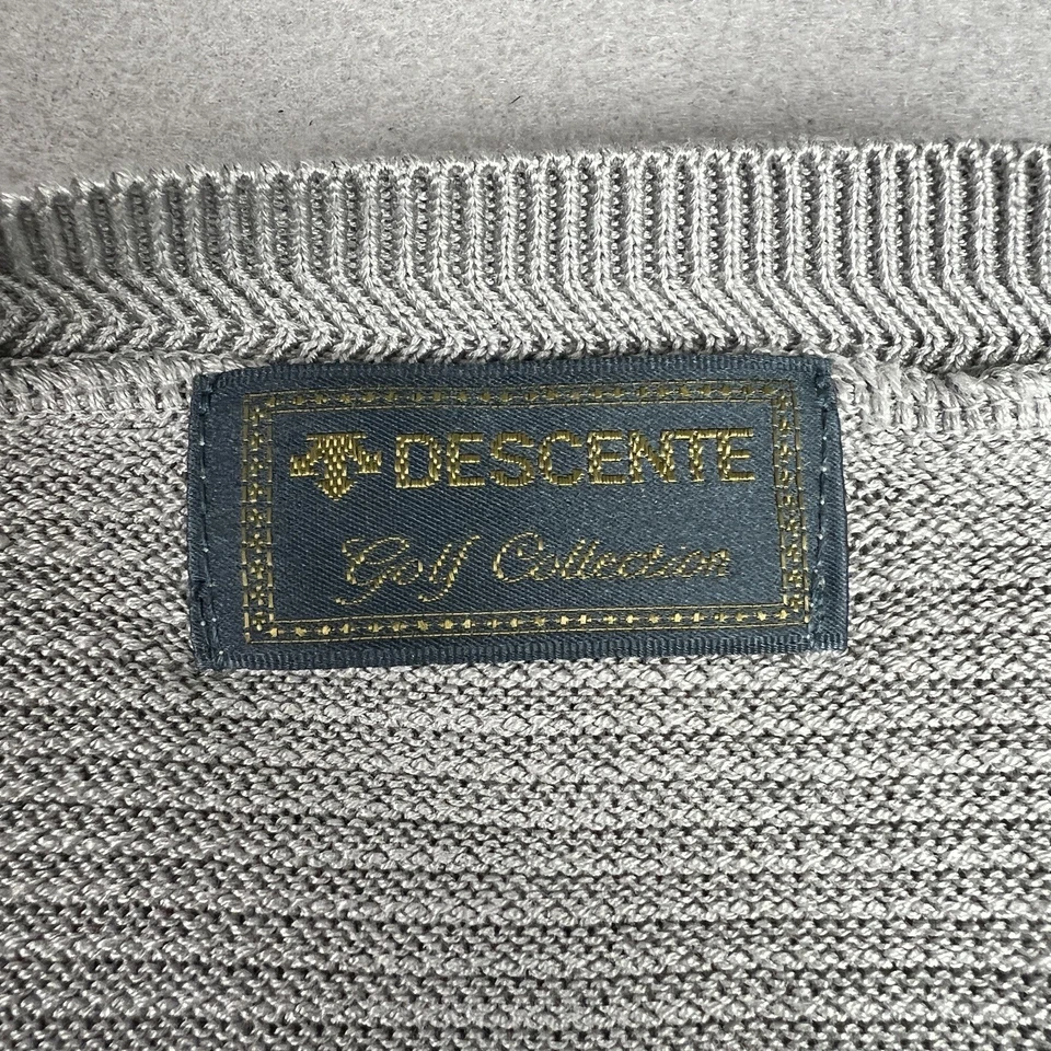 Descente Silk Golf Sweater Vest Mens XL Knit V-Neck 5 Button Buick Invitational - Image 4 of 4
