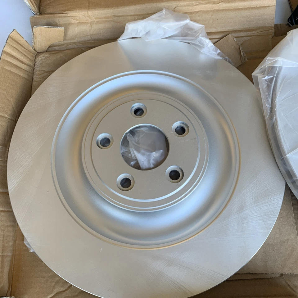 Rotores de freno traseros lisos recubiertos DFC Geospec para 10-15 Jaguar XKR / XFR / XJ Foto 4 de 4