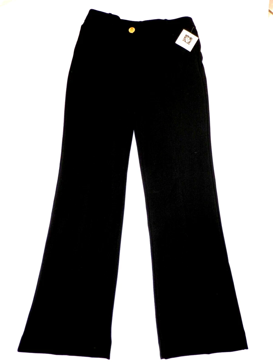 89 New Woman ANNE KLEIN Trouser Pull On PANTS Black size M