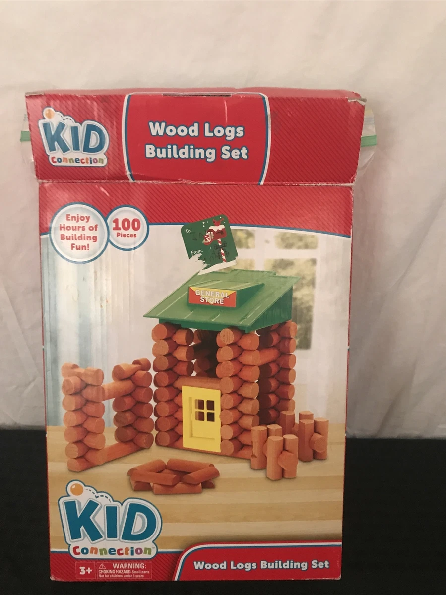 Kid connection wood sales logs building set
