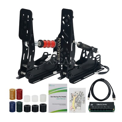 SIMSONN 2-Pedal HE Pedals SIM Racing Pedals without Pedal Plate & Hydraulic Rod 