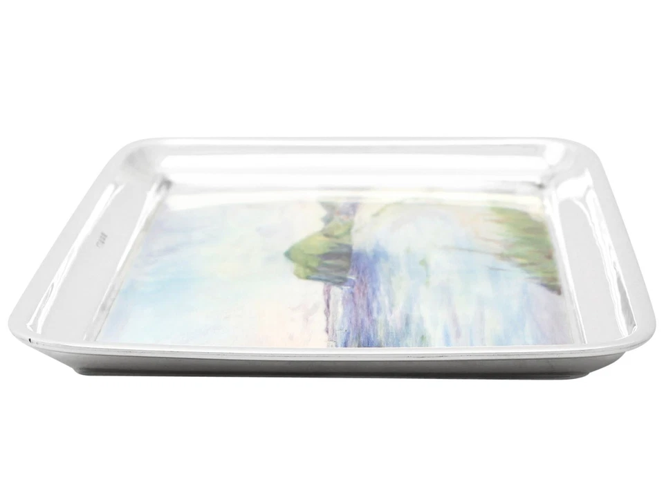 Antique Sterling Silver and Enamel Dressing Table Tray - Image 3 of 4