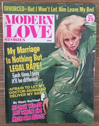 Modern Love Stories Magazine April 1968 Sex Drama Neglected Wives Vintage eBay image