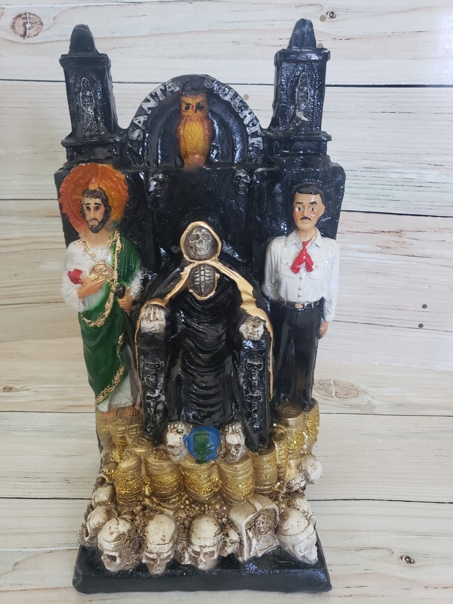 マフィアの聖人 ヘスス マルベルデ胸像 Jesús Malverde Santa Muerte / Jesus Malverde / San Judas Black 14.5