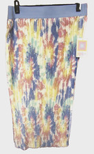 NWT Lularoe Multi Colored Pastel Pleated Jill Skirt Size L