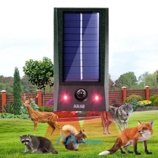 Upgraded Solar Nocturnal Animal Repeller Bird Cat Fox Dog Rat Deer Pest Control