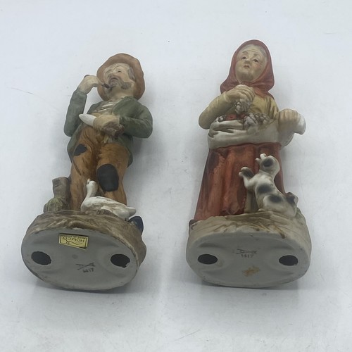 Homco Home Interiors 1417 Old Farm Couple Man & Woman 8” Figures Dog Grapes Duck - Picture 10 of 14