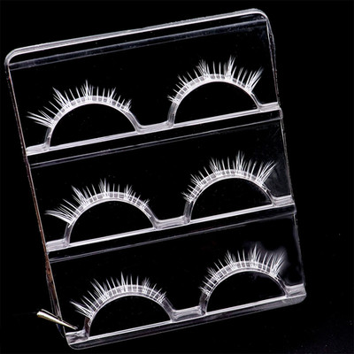 White Feather Lashes Strips Manga Cosplay Falsche Wimpern Full Srip Cluster Lash