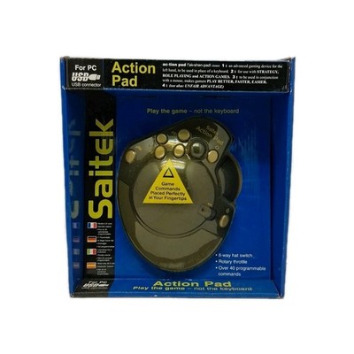 Vintage Saitek SGE Action Pad  PC/USB, New In Package. NOS Game Pad