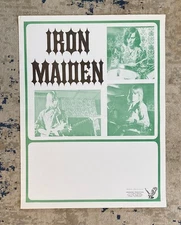 Iron Maiden Poster 1970's Iowa Band