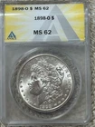1898-O Silver Morgan Dollar ANACS MS62 New Orleans
