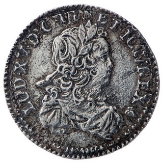 1723. LOUIS XV France. 1/6 Ecu milled silver coin reform strike