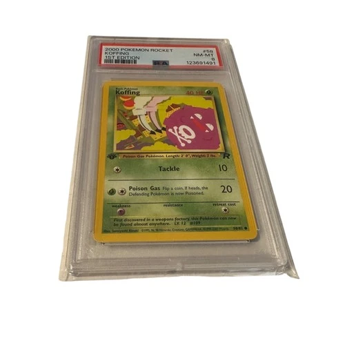 2000 PSA 8 Pokemon Koffing 1st Edition Rocket #58 Graded