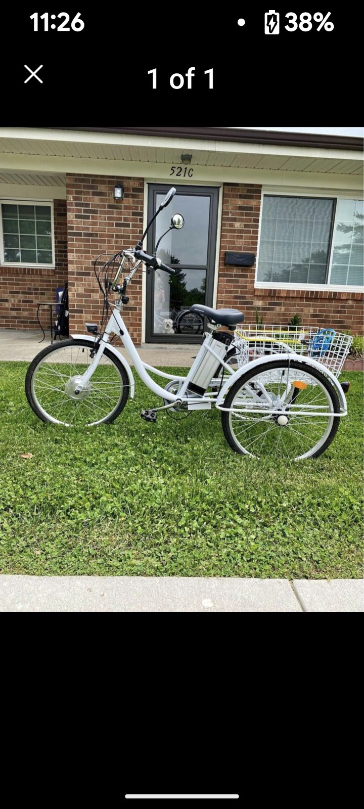 (Used) Viribus Adult Tricycle 24" 7-Speed 3-Wheel with Cargo Basket (650.00 USD)