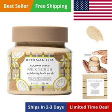 Coconut Cream Exfoliating Milk Body Scrub - 8.0 fl oz - Smooths Skin Evens ...
