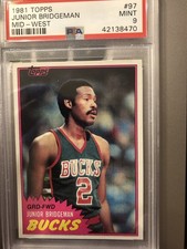 1981 TOPPS MID-WEST #97 JUNIOR BRIDGEMAN BUCKS  PSA 9