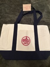 Trader Joe's Reusable Cotton Tote Bag Heavy Duty Shopping Bag Navy NEW NWT