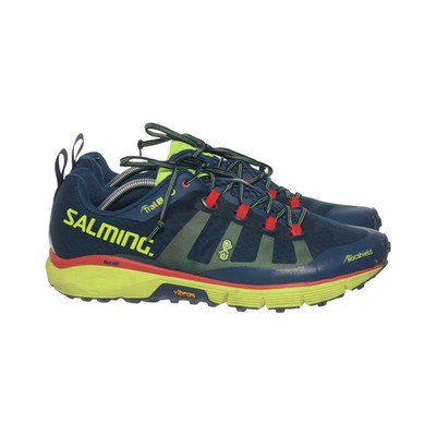 Salming, Laufschuhe, Größe: 46, model: trail 5, Blau/Gelb/Rot, Herren #Cna