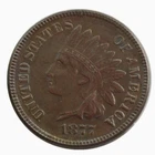 1877 Indian Head Cent Penny Extremely Fine As shown in the figure