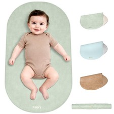 Portable Changing Pad - Baby Mat, Waterproof Diaper Light Green